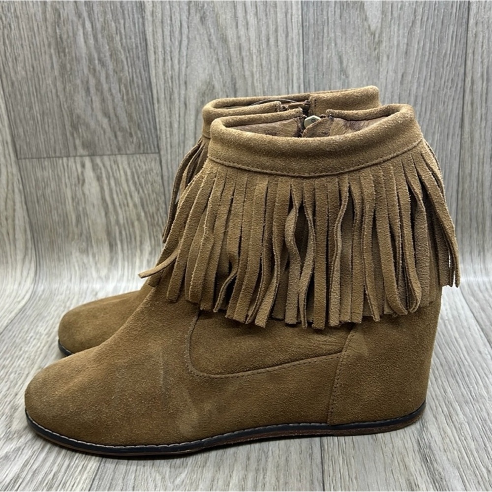 80%20 Fringe Suede Ankle Booties - Tan - Picture 4 of 11
